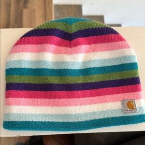 Carhartt Multicolor Striped Fleece-Lined Beanie | One Size | Cozy Winter Hat